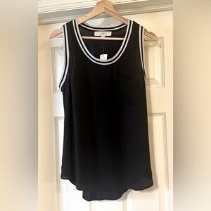 Loft scoop neck stripe pocket tank